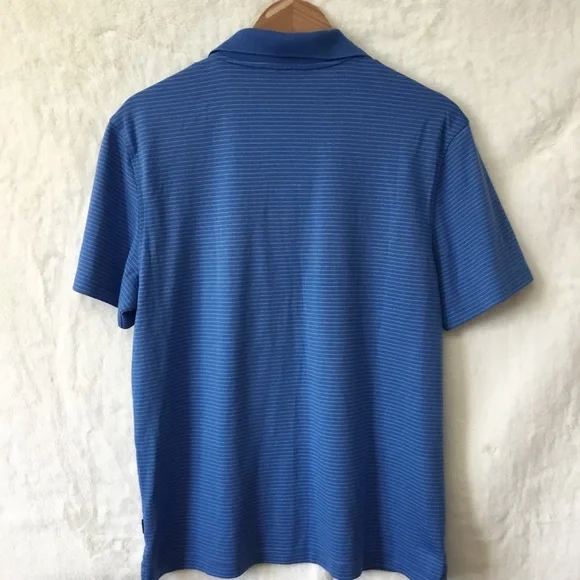 Calvin Klein Striped Blue Men Polo Shirt - Picture 6 of 14